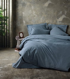 L'essentiel linge de maison Juego de funda de edredón Ranforce Antracita 200x220 cm